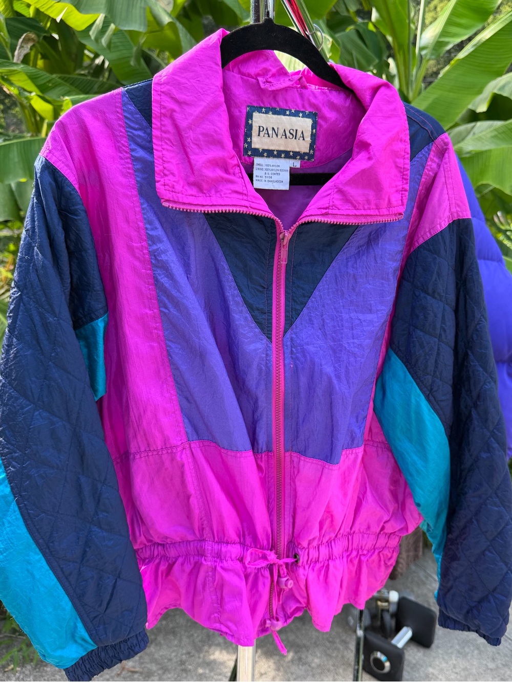 Vintage Pan Asia Retro Colorblock Windbreaker Jacket - Women’s Size Large